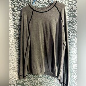 Eddie Bauer Men’s Gray Fitted Crewneck Sweater Size XL